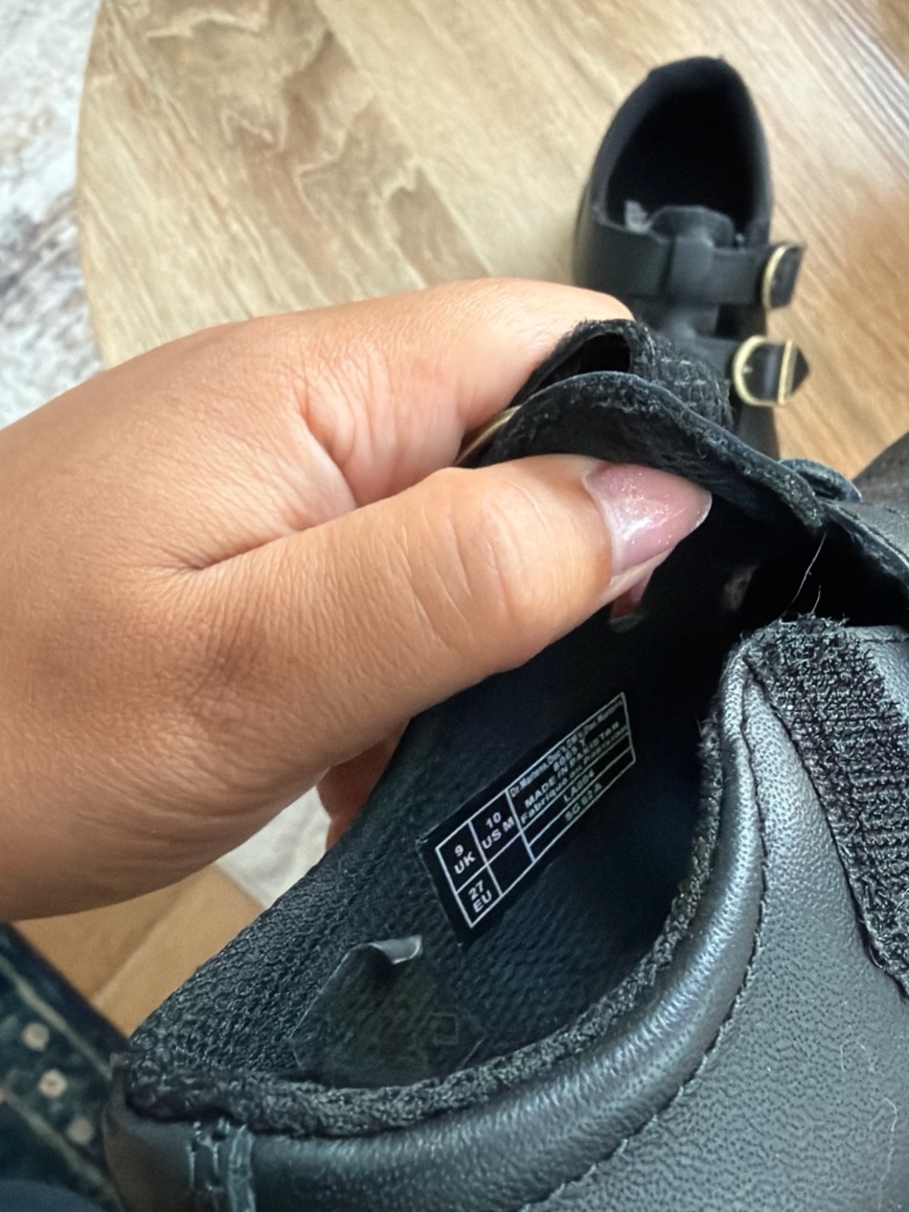 Dr. Martens Black Leather Double-Buckle Mary Jane Shoes for Kids size 10C - Picture 2 of 6